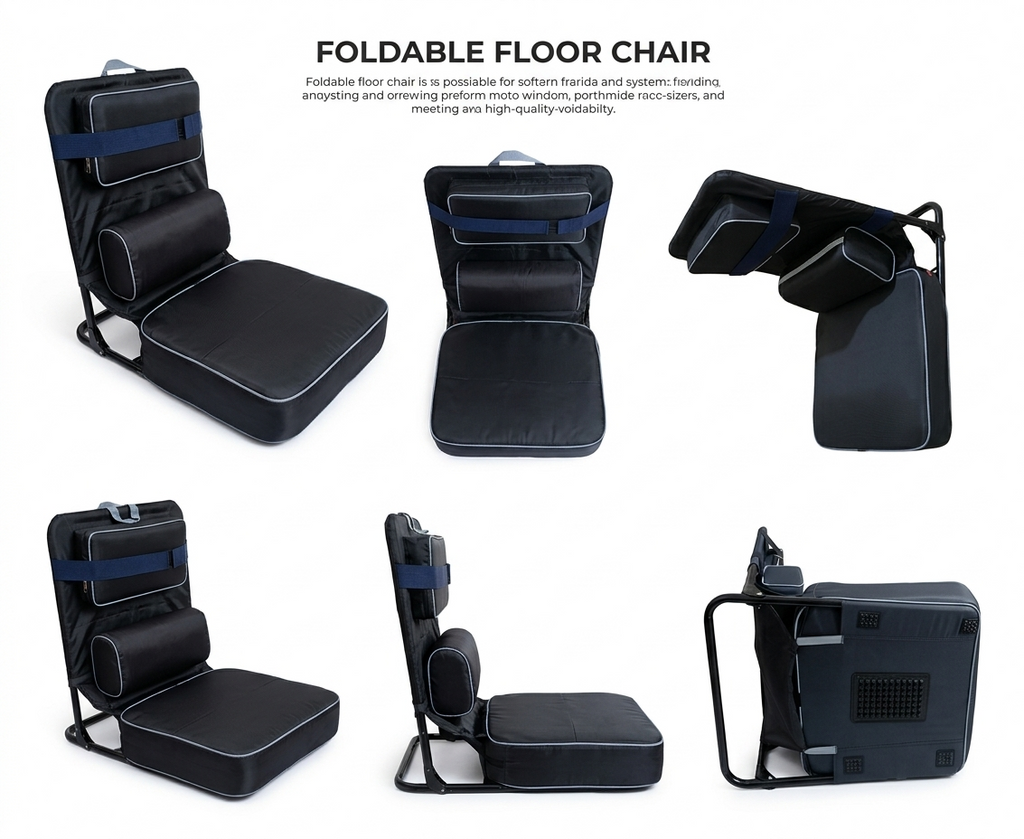 Premium Foldable Prayer Chair For Jay Namaz - Compact 18*16 Orthopedic Floor Back Support Cushion-Floor Chair