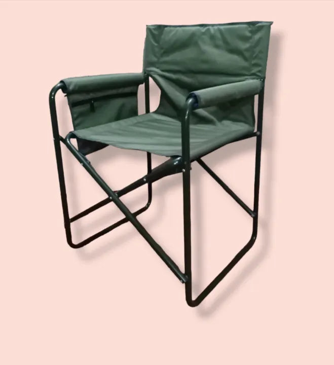 Premium Heavy Duty Folding Camping Chair |Portable Iron Frame Outdoor Chair |Portable Foldable Chair for Camping, Garden & Home Use |Strong Namaz Chair Fabric Seat Masjid, Indoor & Outdoor Use