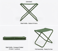 Portable Folding Stool | Heavy Duty Metal Frame | Lightweight Camping & Travel Stool | Foldable Fishing Chair | Outdoor & Indoor Seat