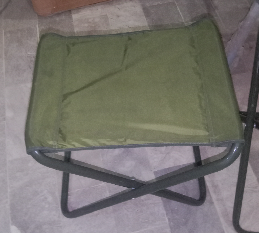 Portable Folding Stool | Heavy Duty Metal Frame | Lightweight Camping & Travel Stool | Foldable Fishing Chair | Outdoor & Indoor Seat