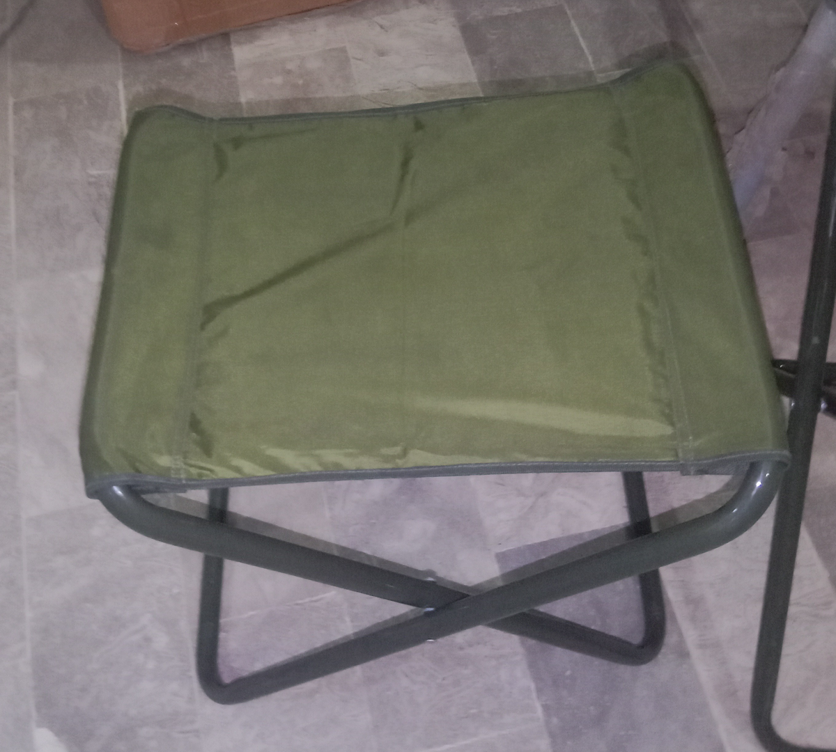 Portable Folding Stool | Heavy Duty Metal Frame | Lightweight Camping & Travel Stool | Foldable Fishing Chair | Outdoor & Indoor Seat